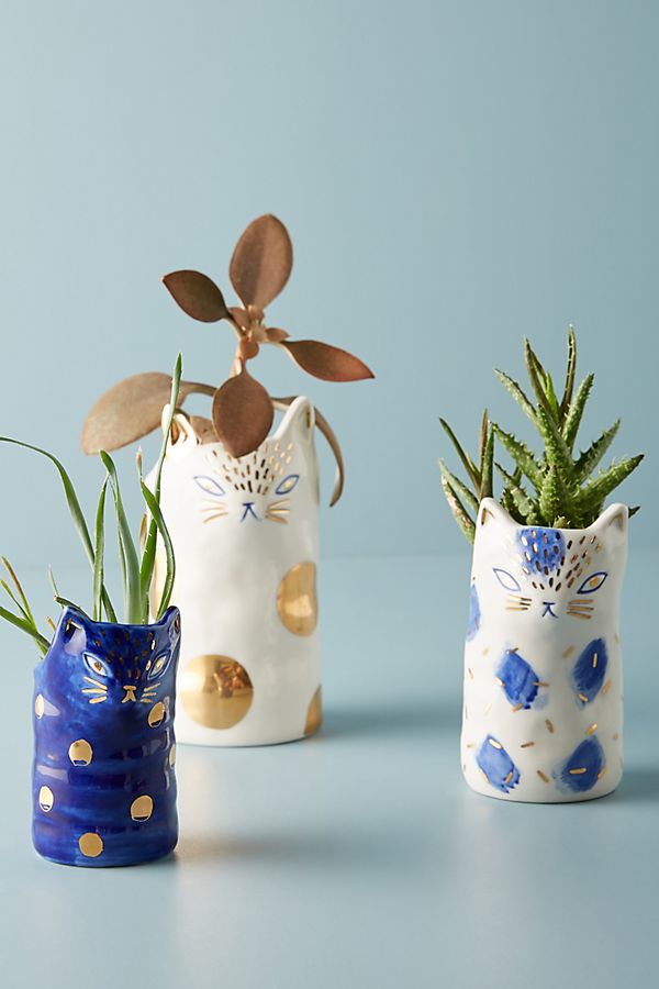 Slide View: 3: Bird Can Fox Kitten Planter