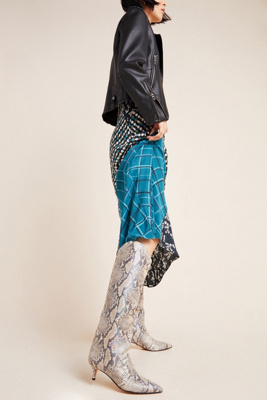 tall snake print boots