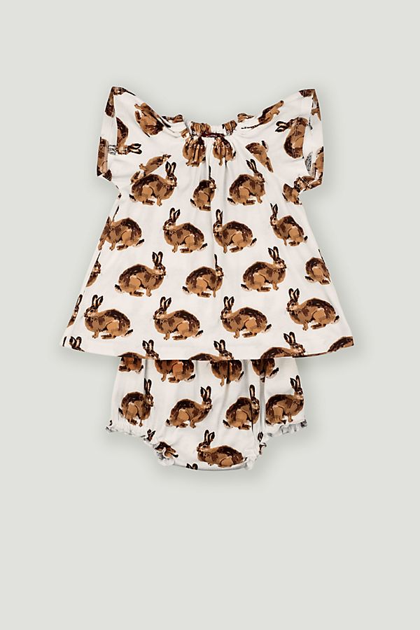 Slide View: 1: Milkbarn Organic Dress and Bloomer Set