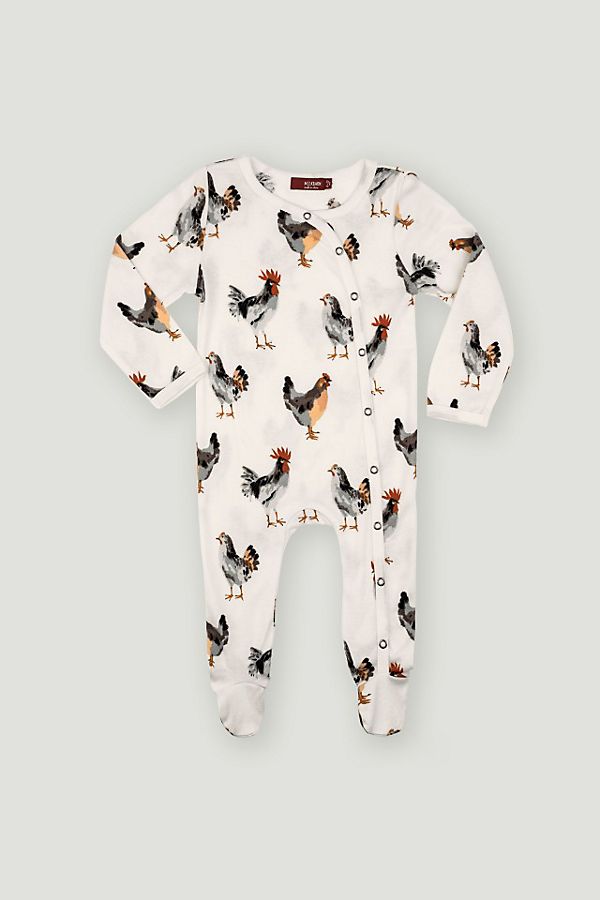 Slide View: 1: Milkbarn Organic Footed Romper