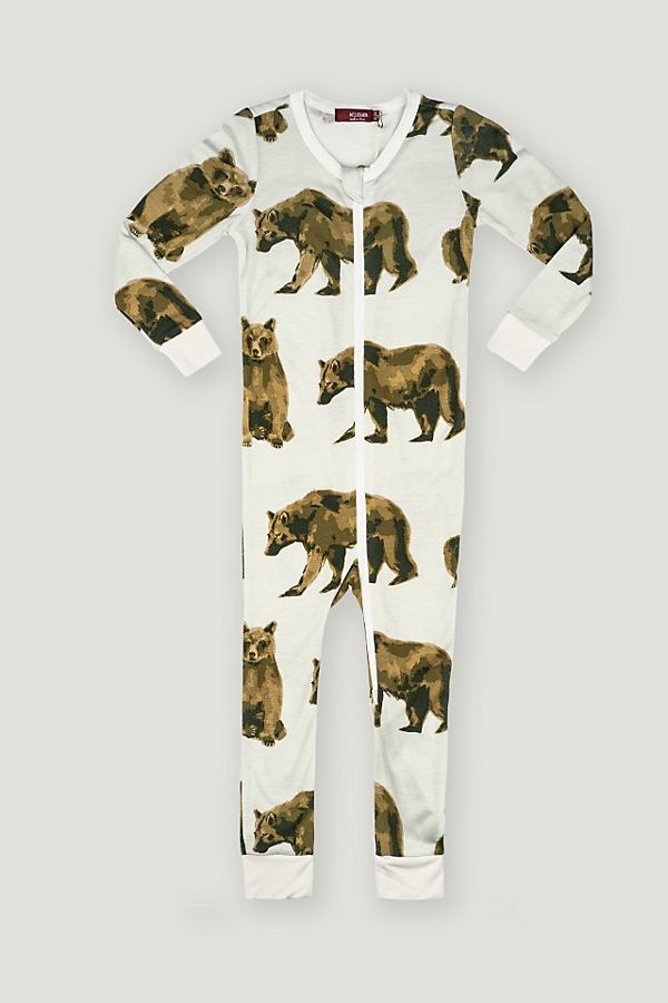 Slide View: 1: Milkbarn Bamboo Zipper Pajama