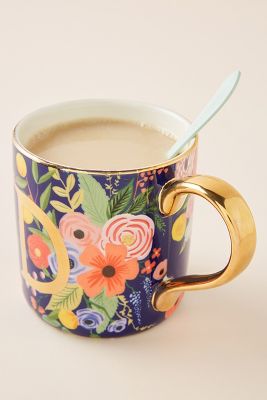 Rifle Paper Co. For Anthropologie Garden Party Monogram Mug | Anthropologie