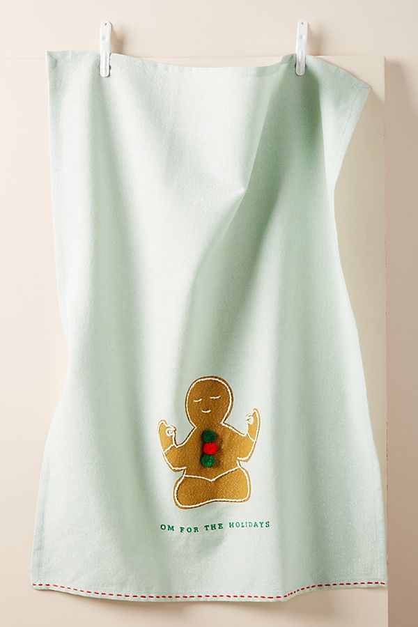 Slide View: 1: Dear Hancock Om For The Holidays Dish Towel