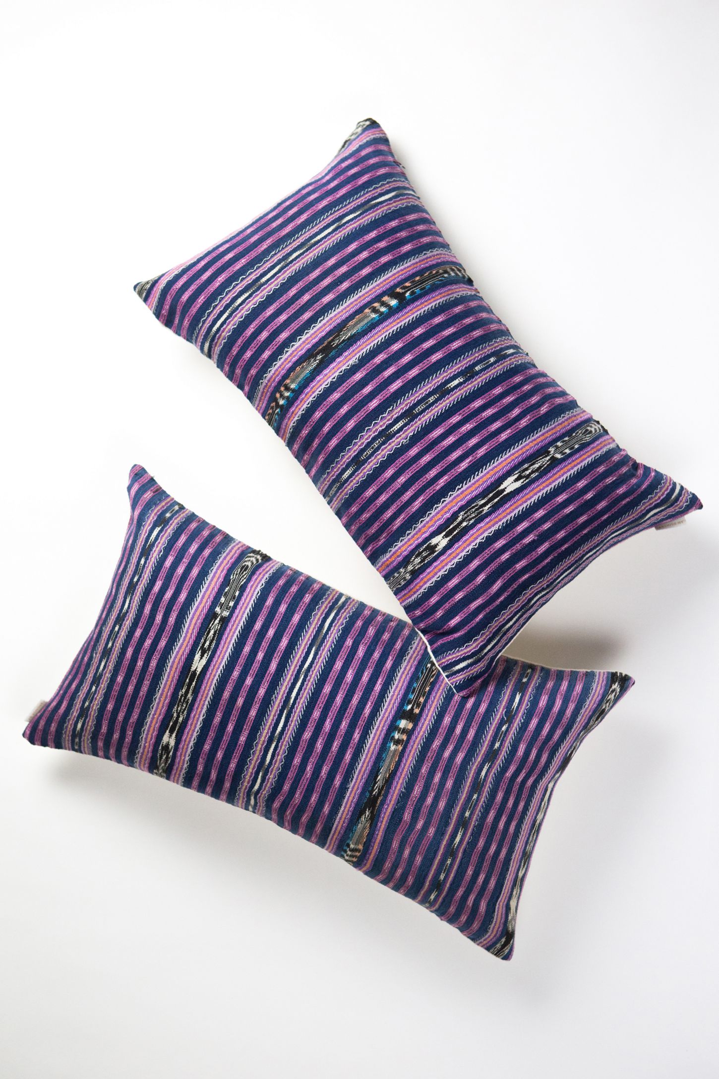 Archive New York Vintage Indigo Pink Purple Ikat Pillow