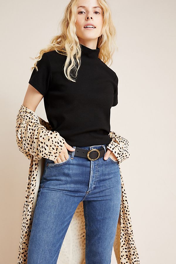 Slide View: 1: AGOLDE Mock Neck Tee