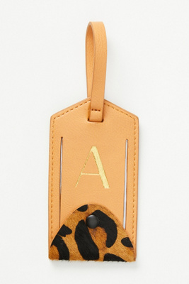 monogram luggage tag