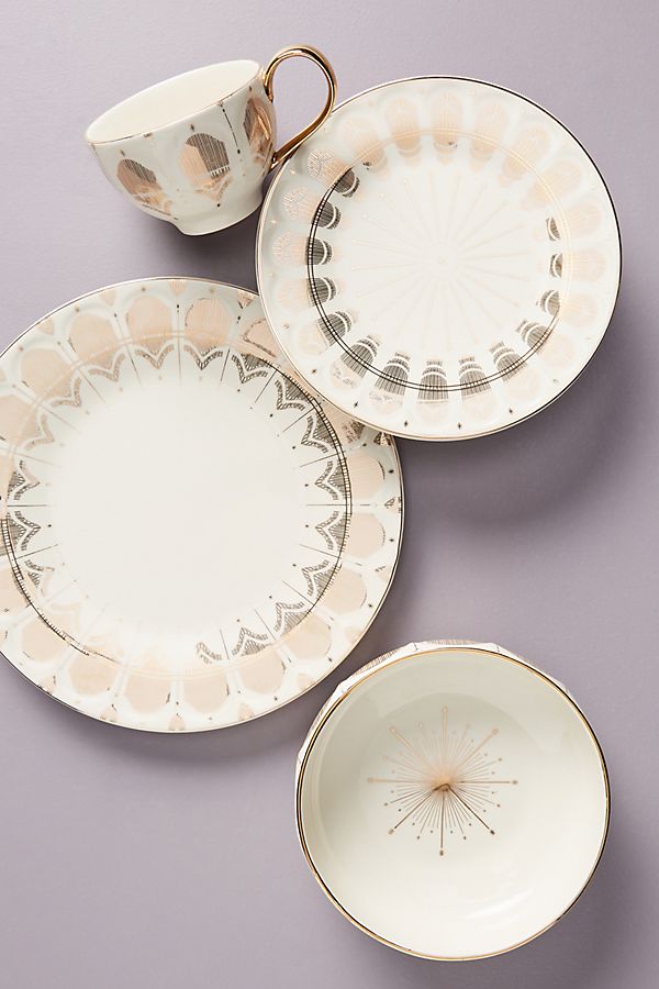 Slide View: 2: Michele Dinner Plates, Set of 4