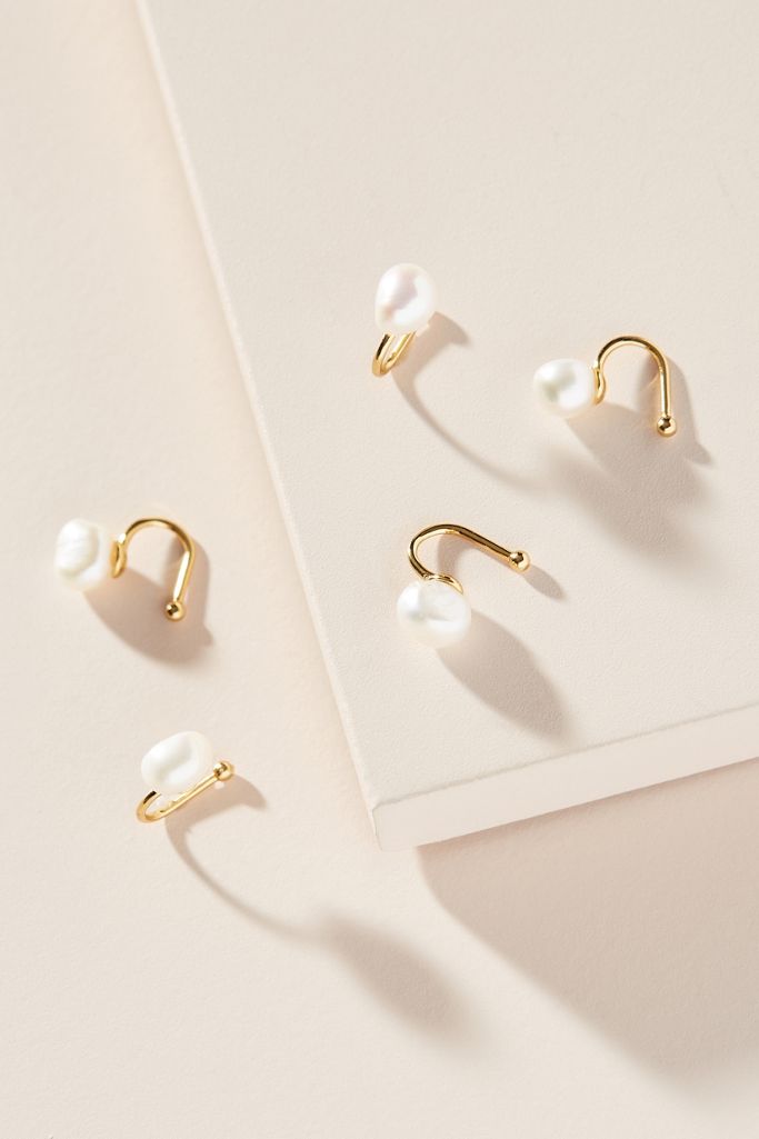 BaubleBar Aleah Pearl Ear Cuff Set Anthropologie
