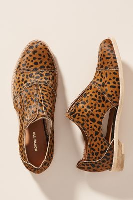 All Black Cowman Cut-Out Oxford Loafers | Anthropologie