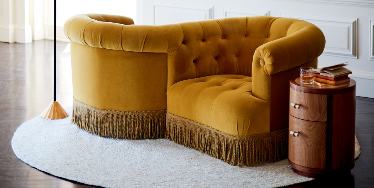 Soho Home x Anthropologie Curved Chesterfield Tete-A-Tete #5