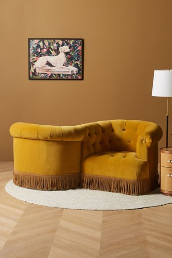 Soho Home x Anthropologie Curved Chesterfield Tete-A-Tete