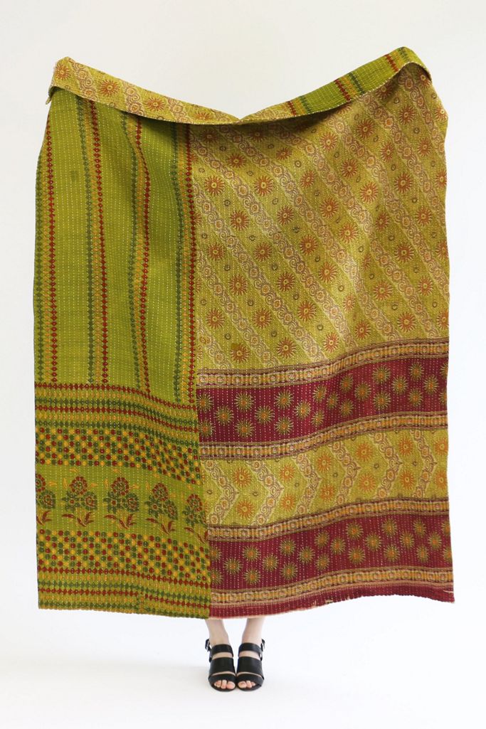 Anchal Large Kantha Throw Quilt No. 190206 Anthropologie