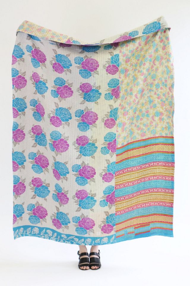 Anchal Large Kantha Throw Quilt No. 190223 Anthropologie
