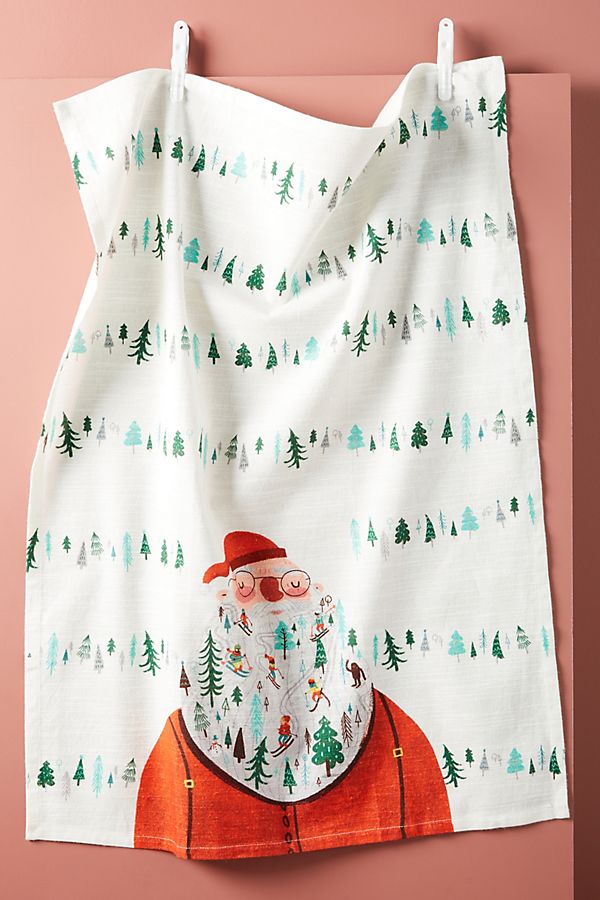 Slide View: 1: Julia Green Jolly Santa Dish Towel