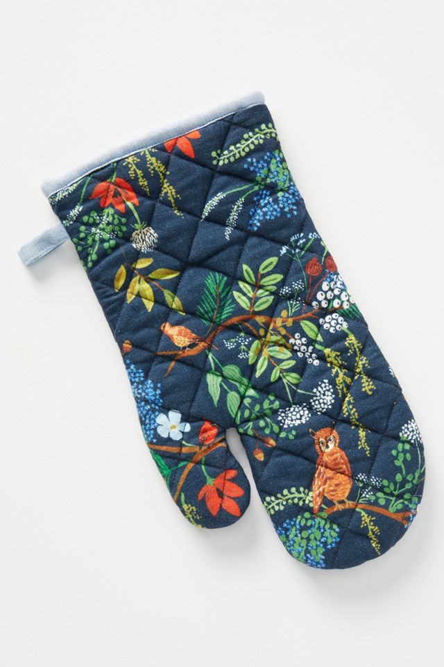 Rifle Paper Co. for Anthropologie Winter Floral Oven Mitt Anthropologie