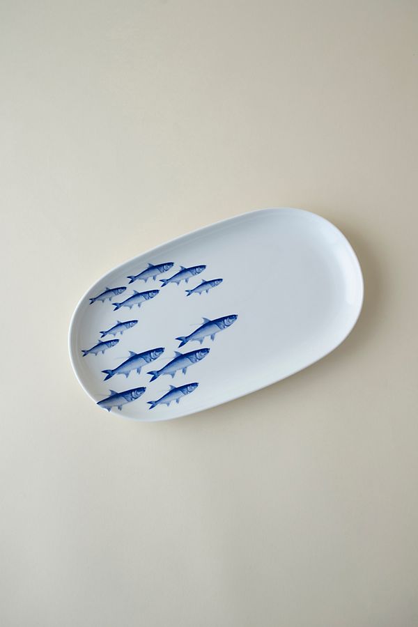 Slide View: 1: Caskata School of Fish Oval Tray