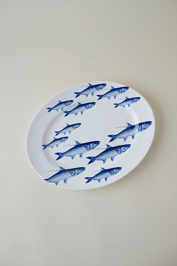 Slide View: 1: Caskata School of Fish Oval Platter