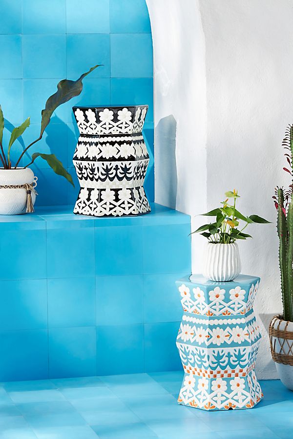 Slide View: 1: Vallarta Ceramic Stool
