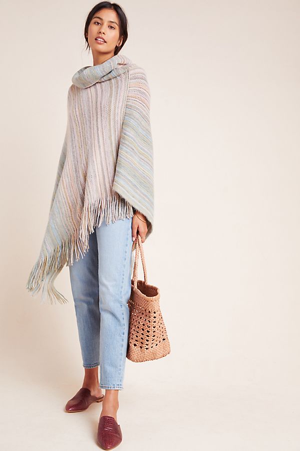 Slide View: 1: Vera Fringed Poncho
