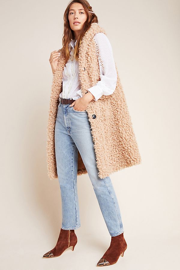 Slide View: 1: Daly Hooded Sherpa Vest
