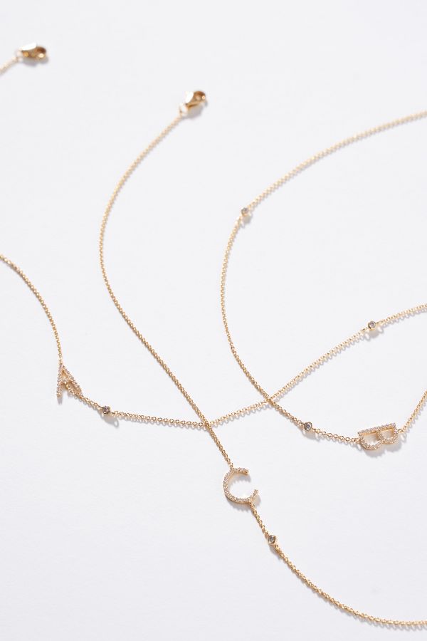 Slide View: 3: Delicate Monogram Necklace