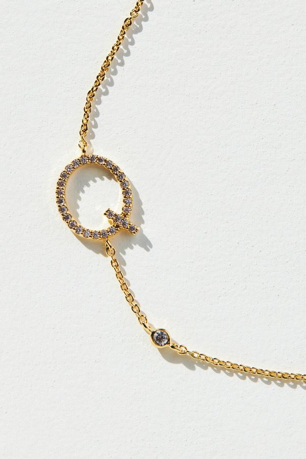 Slide View: 1: Delicate Monogram Necklace