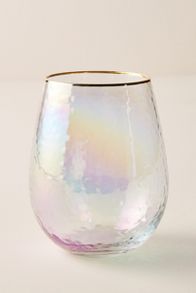 Slide View: 1: Zaza Lustered Stemless Wine Glasses, Set of 4