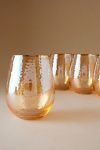 Thumbnail View 1: Zaza Lustered Stemless Wine Glasses, Set of 4