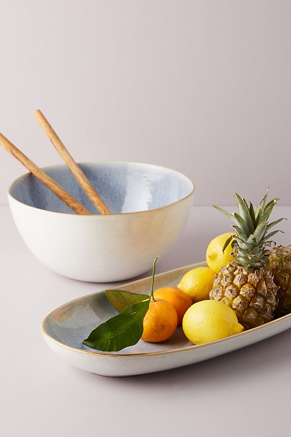 Slide View: 3: Gilded Lilac Serving Bowl