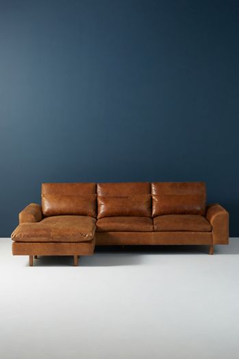 Mirren Reversible Leather Chaise Sectional