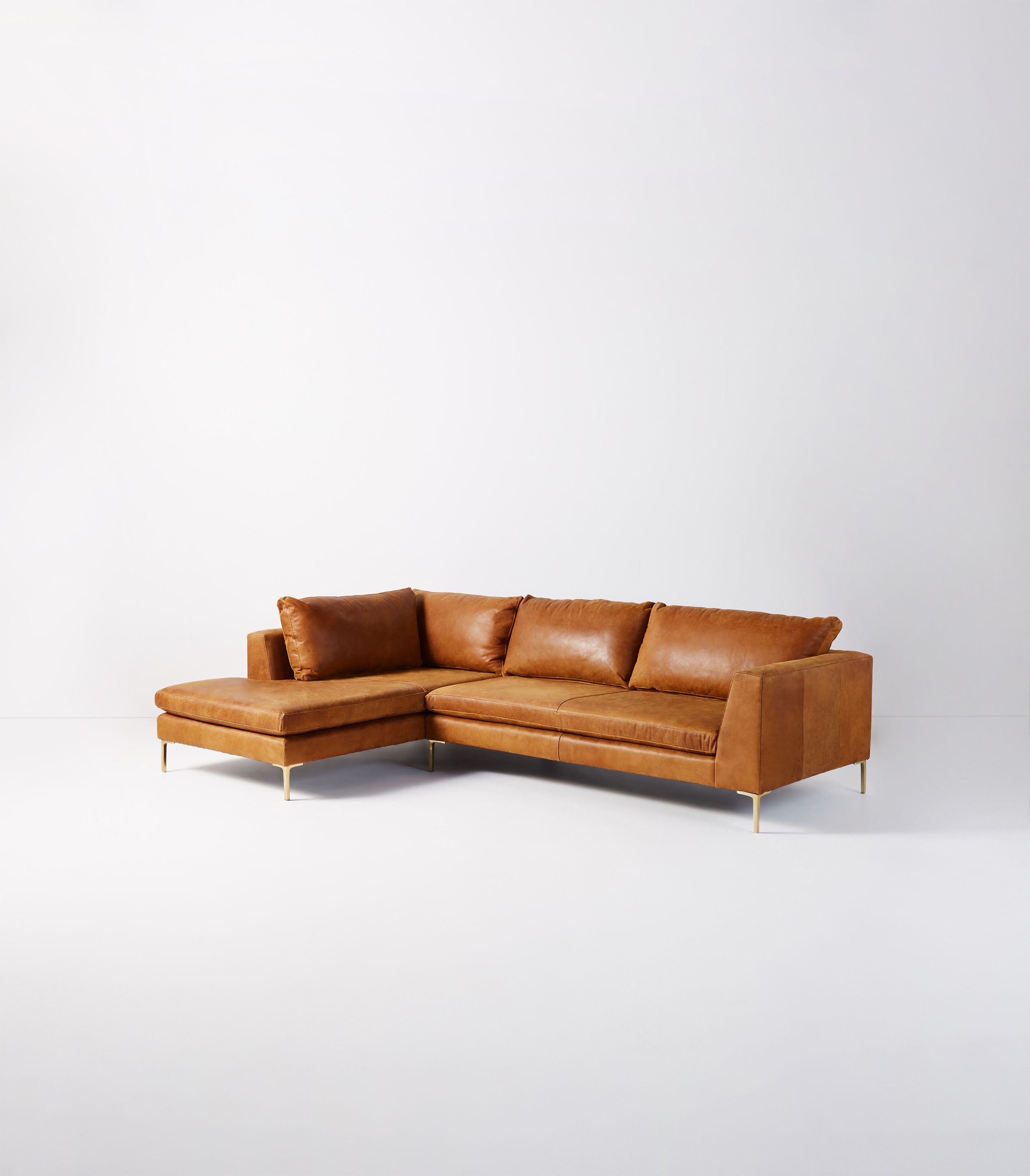 Edlyn Leather Chaise Sectional