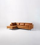 Edlyn Leather Chaise Sectional #1