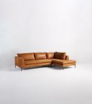 Edlyn Leather Chaise Sectional #7