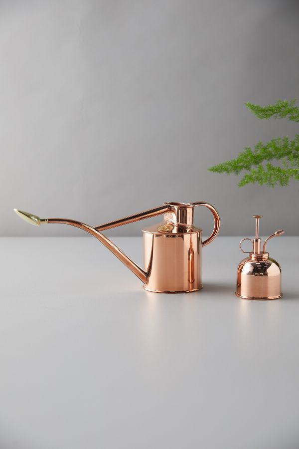 Slide View: 2: Haws 1 Liter Copper Watering Can + Mister Gift Set