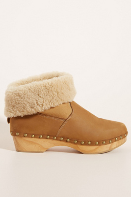 shearling lined clog boots