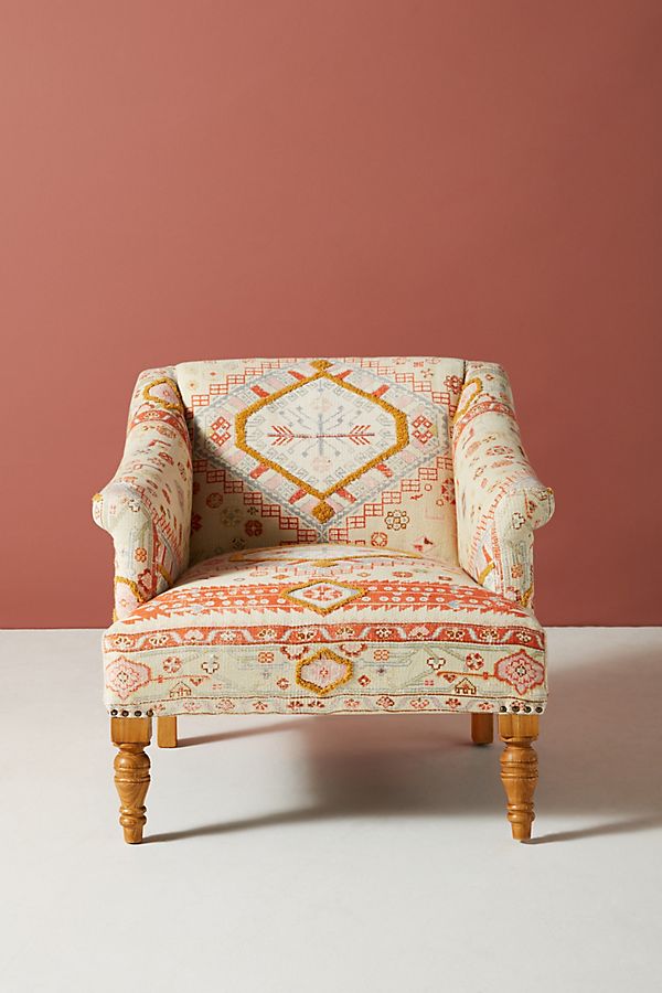 Slide View: 2: Rug-Printed Sally Accent Chair