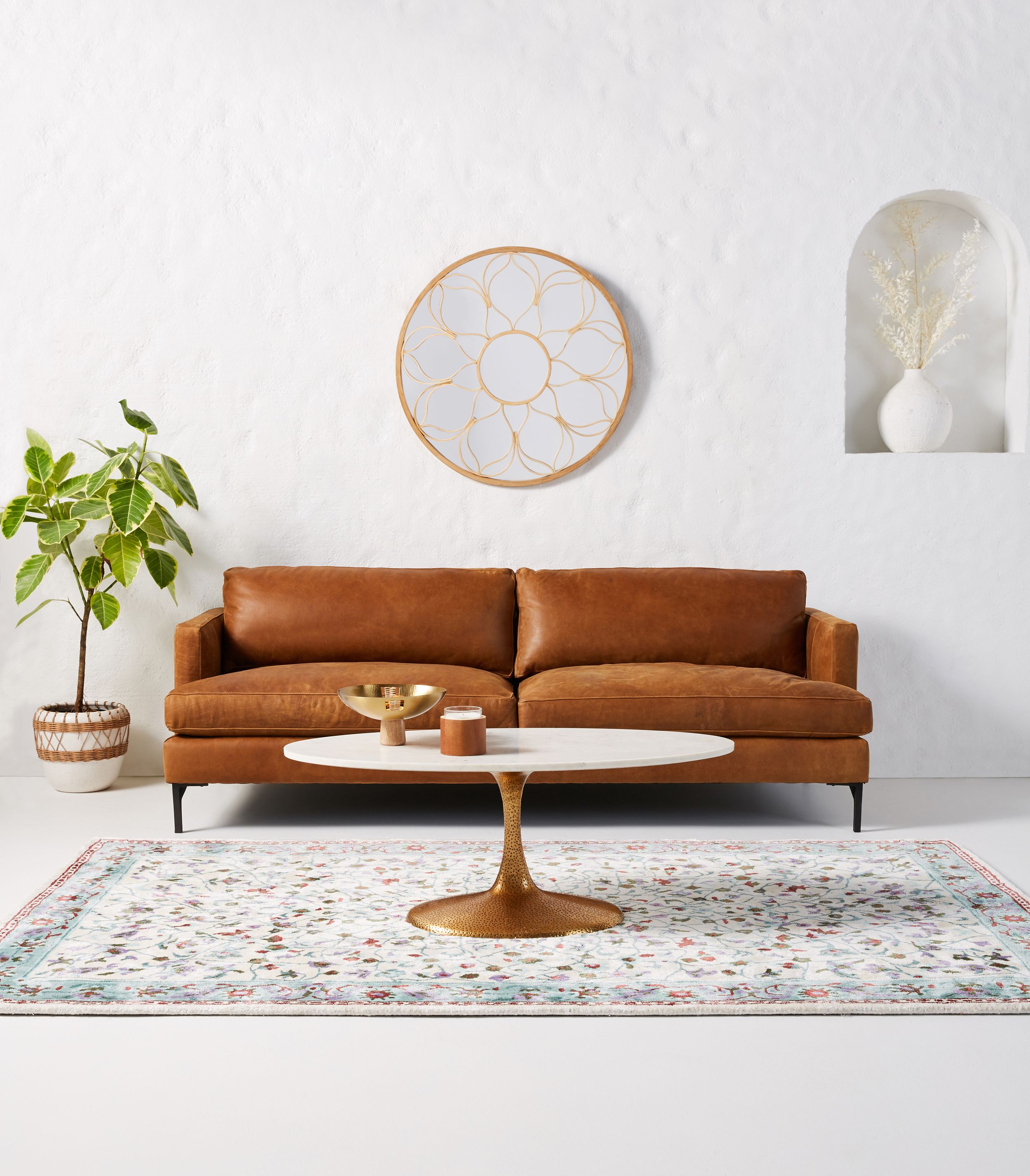 Bowen Leather Sofa Anthropologie