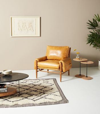 Shop Rhys Leather Chair from Anthropologie on Openhaus