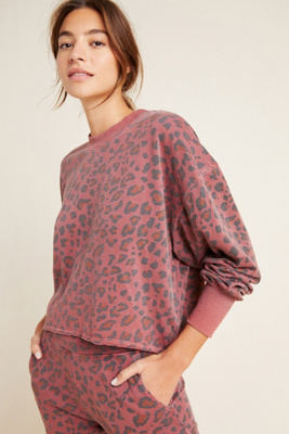 sundry leopard sweatshirt