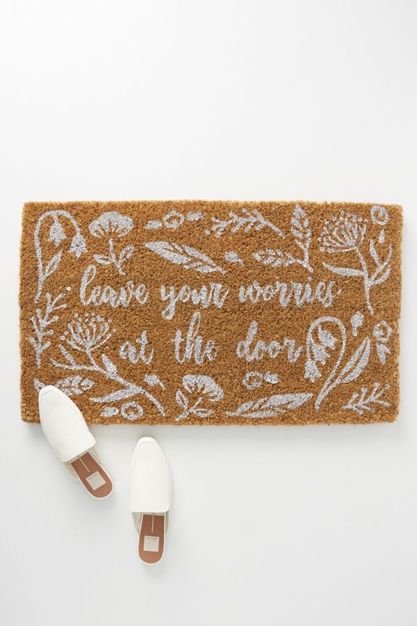 Leave Your Worries At The Door Doormat Anthropologie