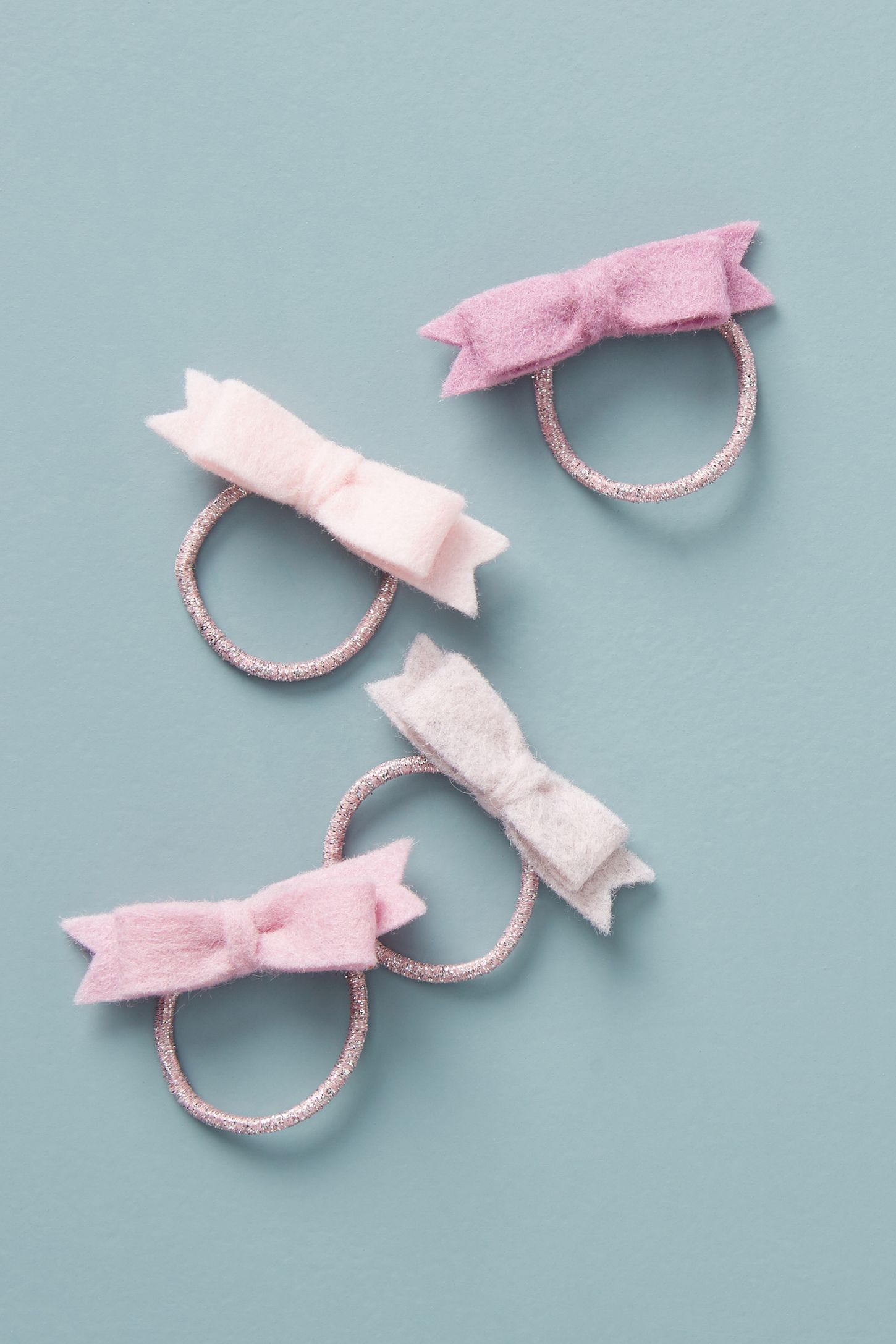 Kids Felt Bow Hair Ties Set Of 4 Anthropologie