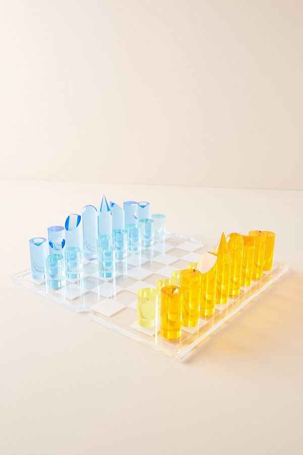Slide View: 1: Sunnylife Lucite Chess Set