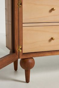 Slide View: 5: Fern Ash Wood Storage Cabinet