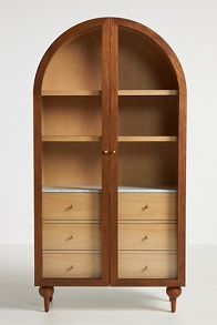 Slide View: 1: Fern Ash Wood Storage Cabinet