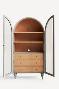 Slide View: 3: The Fern Marble Top Three-Drawer Storage Cabinet