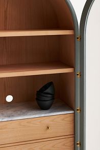 Slide View: 5: The Fern Marble Top Three-Drawer Storage Cabinet