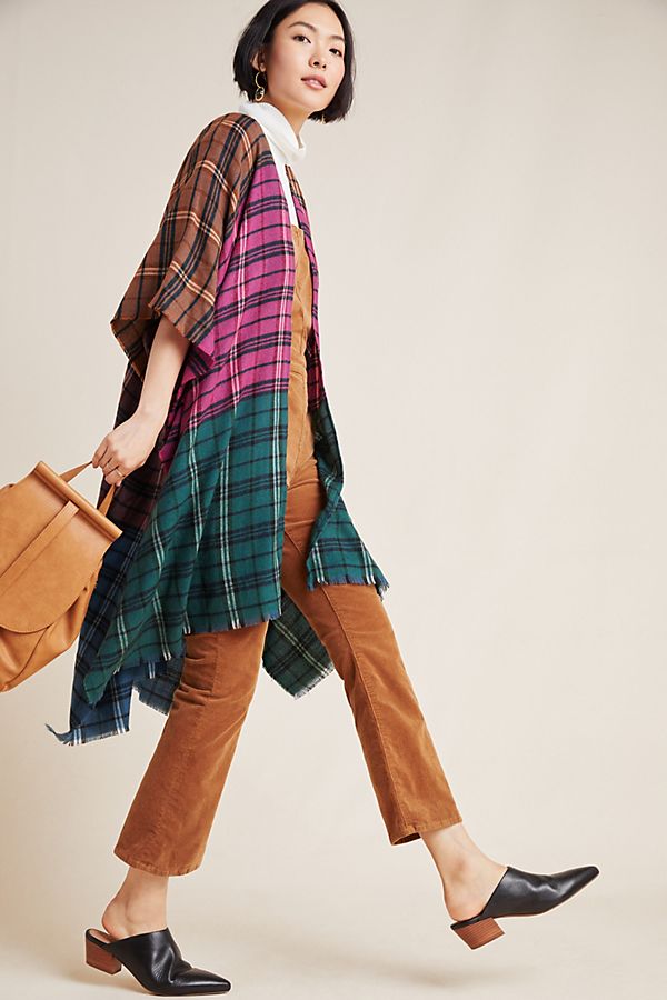 Slide View: 1: Tabitha Plaid Kimono