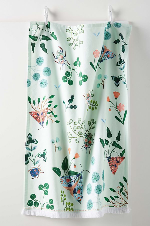 Slide View: 1: Flora Waycott Botanical Garden Dish Towel