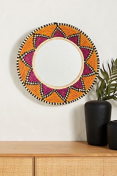 Handwoven Aubrey Mirror