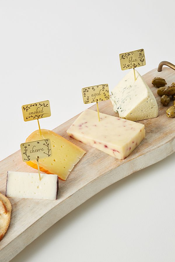 Slide View: 2: Herbiflora Cheese Markers, Set of 6